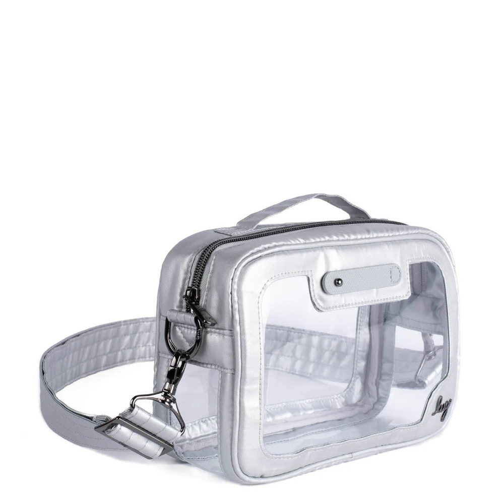 Lug Carriage Clearview Crossbody Bag NWT Metallic Silver or Black - Picture 4 of 16